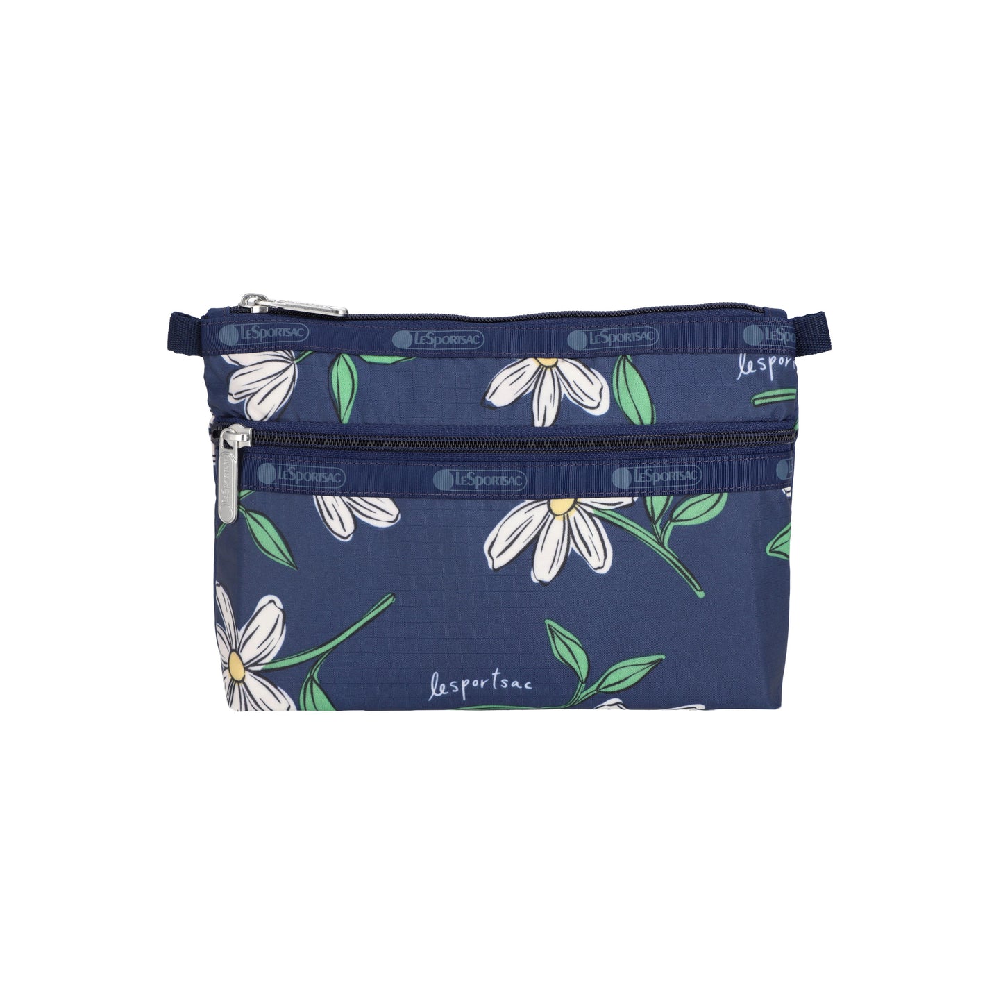 Cosmetic Clutch Floral Blooms Navy