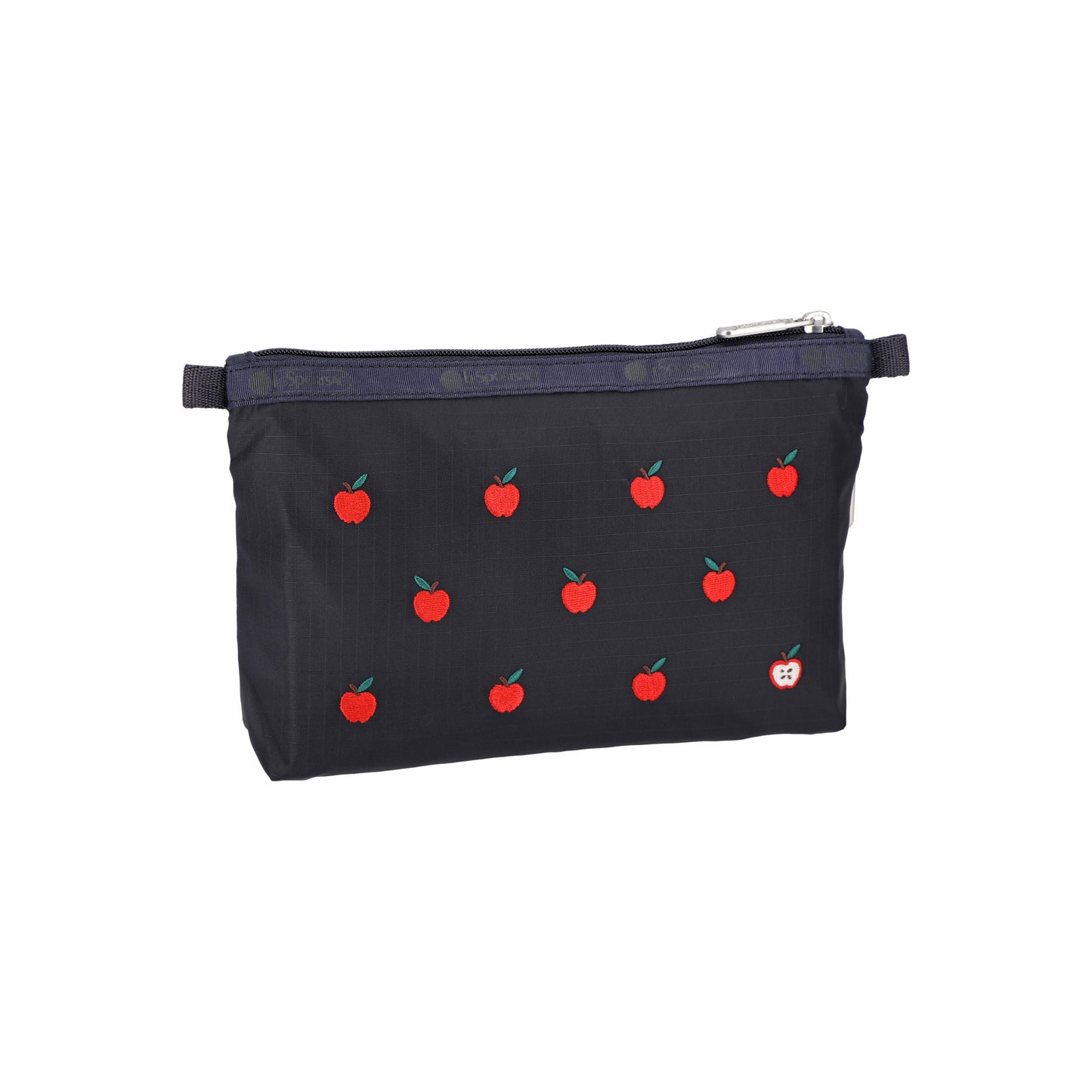 Cosmetic Clutch Red Apple Embroidery