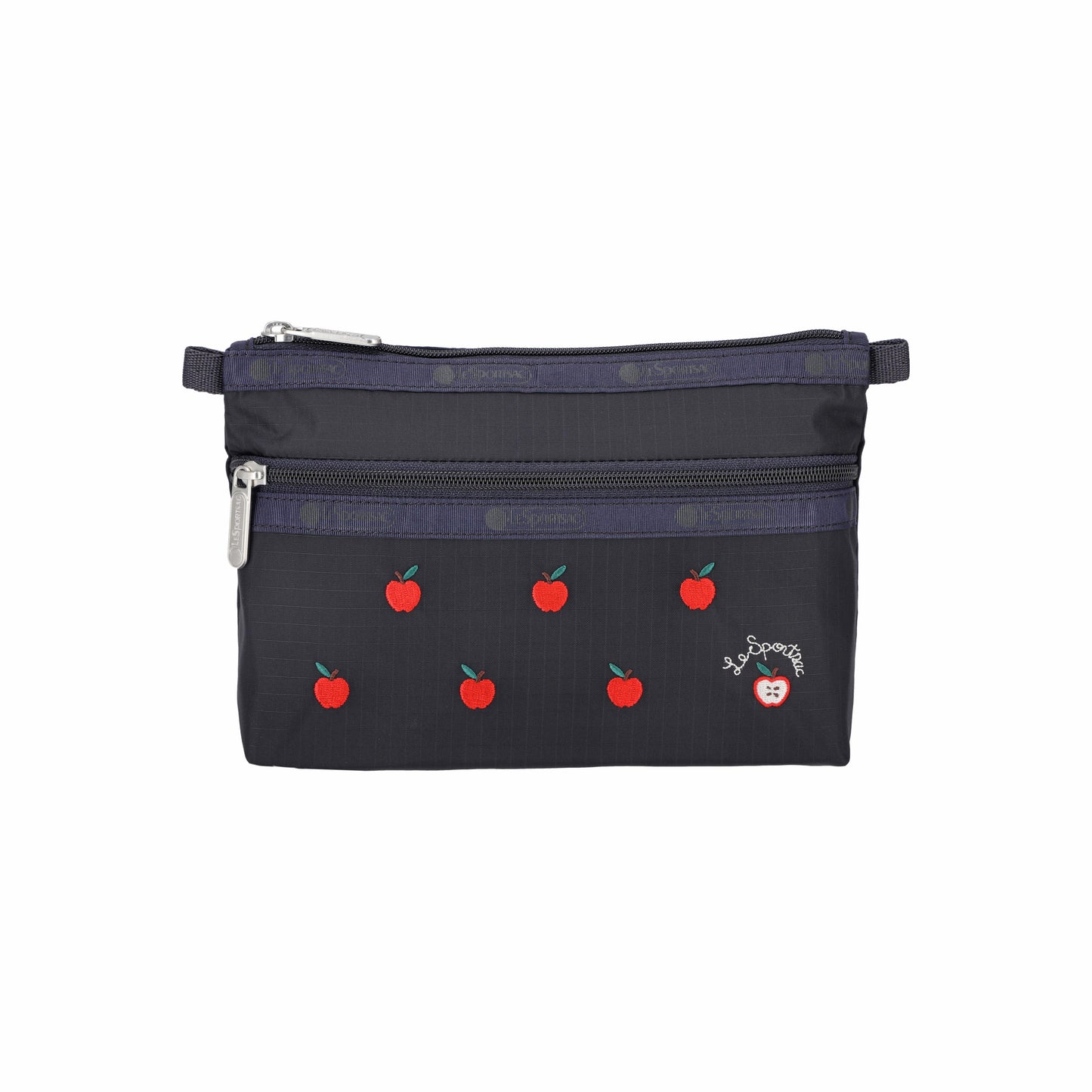 Cosmetic Clutch Red Apple Embroidery