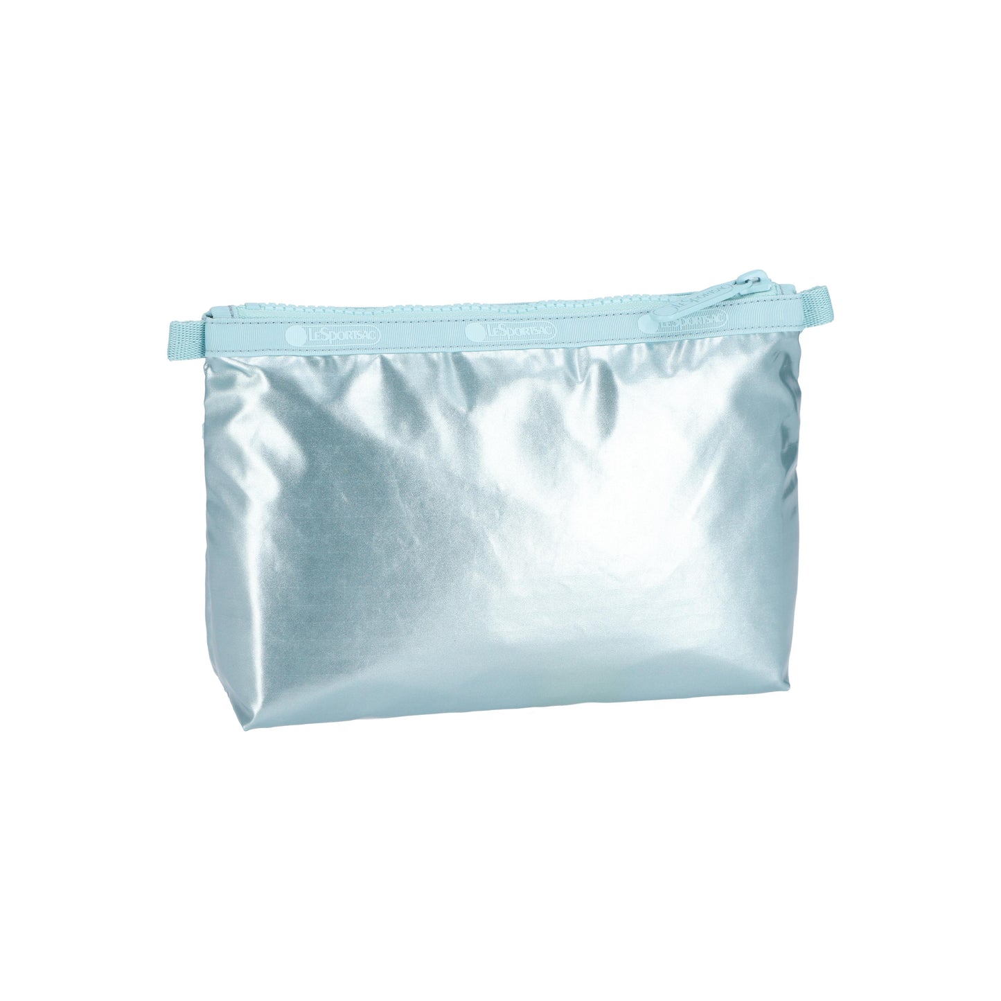 Cosmetic Clutch Aqua Blue Shine