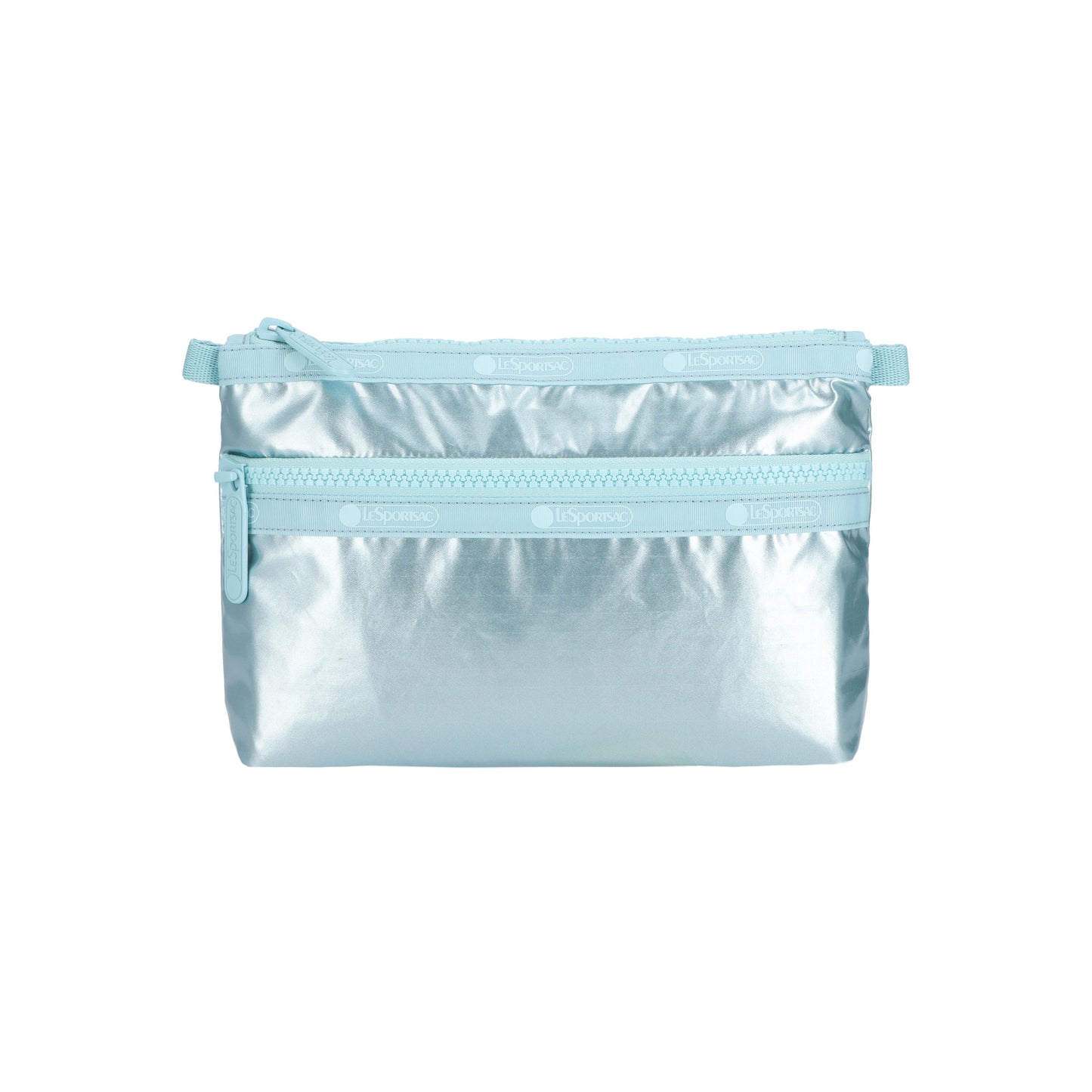 Cosmetic Clutch Aqua Blue Shine