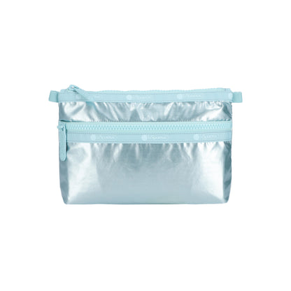 Cosmetic Clutch Aqua Blue Shine
