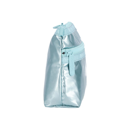 Cosmetic Clutch Aqua Blue Shine