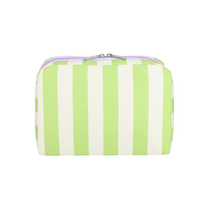 Extra Large Rectangular Cosmetic Pastel Stripes