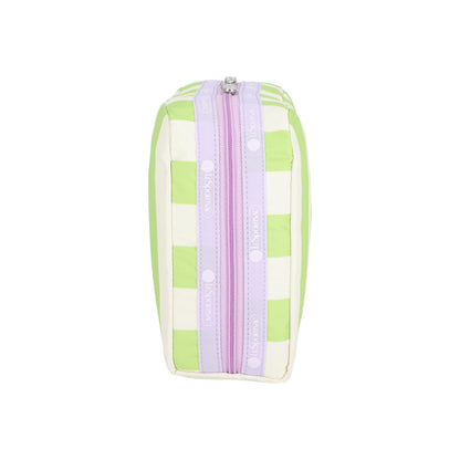 Extra Large Rectangular Cosmetic Pastel Stripes