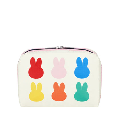 Lesportsac x Miffy Extra Large Rectangular Cosmetic Miffy And Friends Cream