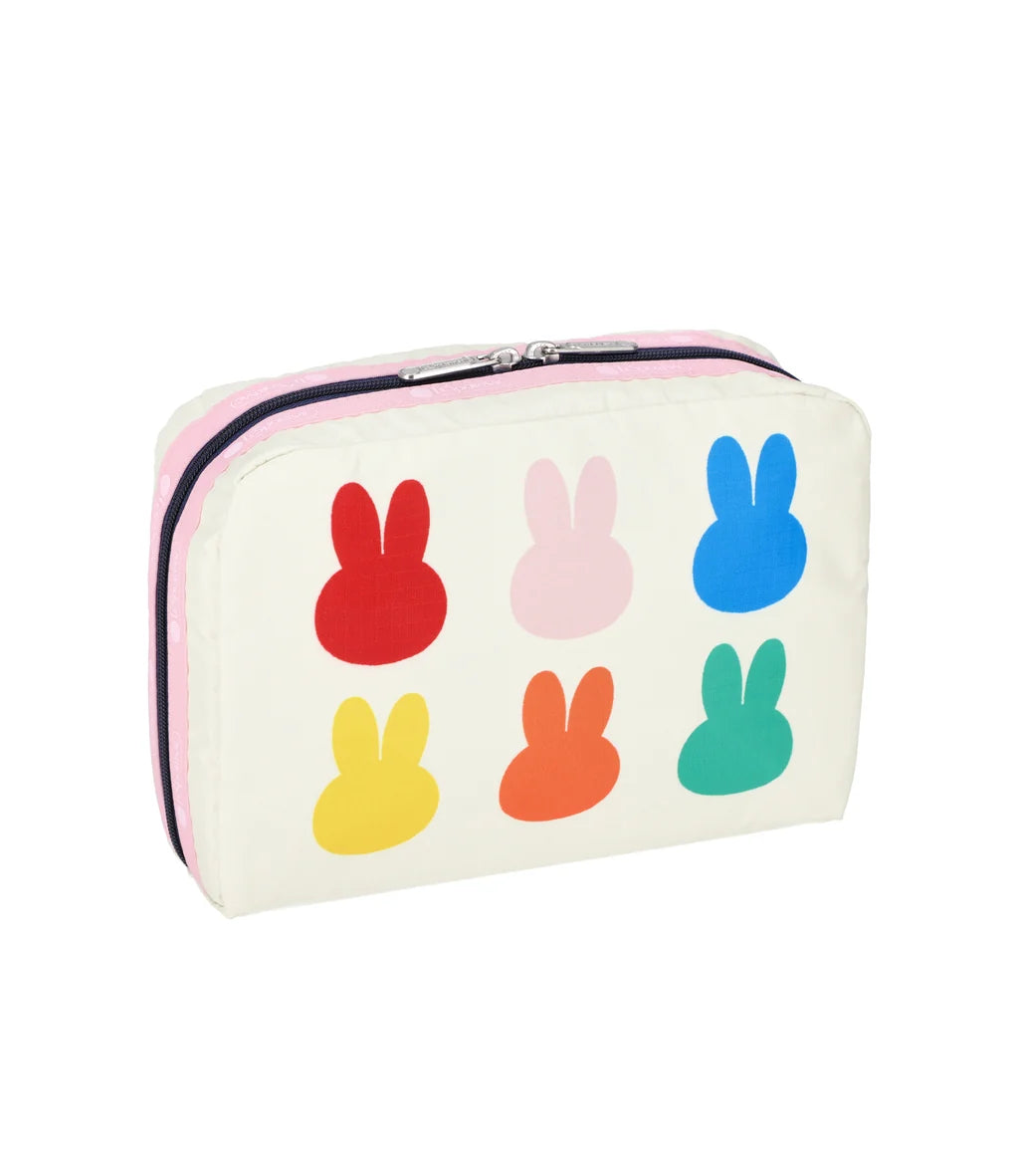 Lesportsac x Miffy Extra Large Rectangular Cosmetic Miffy And Friends Cream