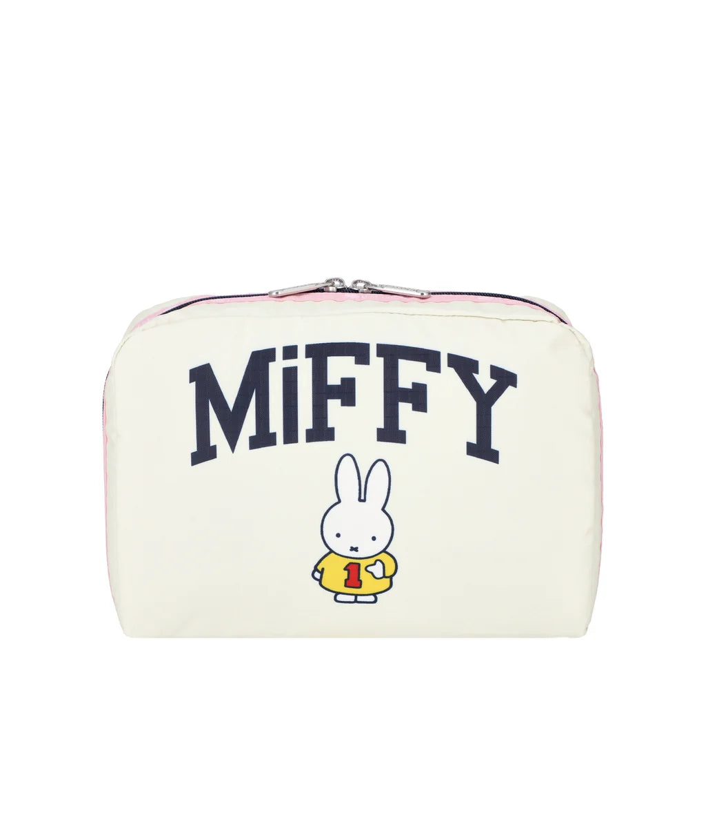 Lesportsac x Miffy Extra Large Rectangular Cosmetic Miffy And Friends Cream