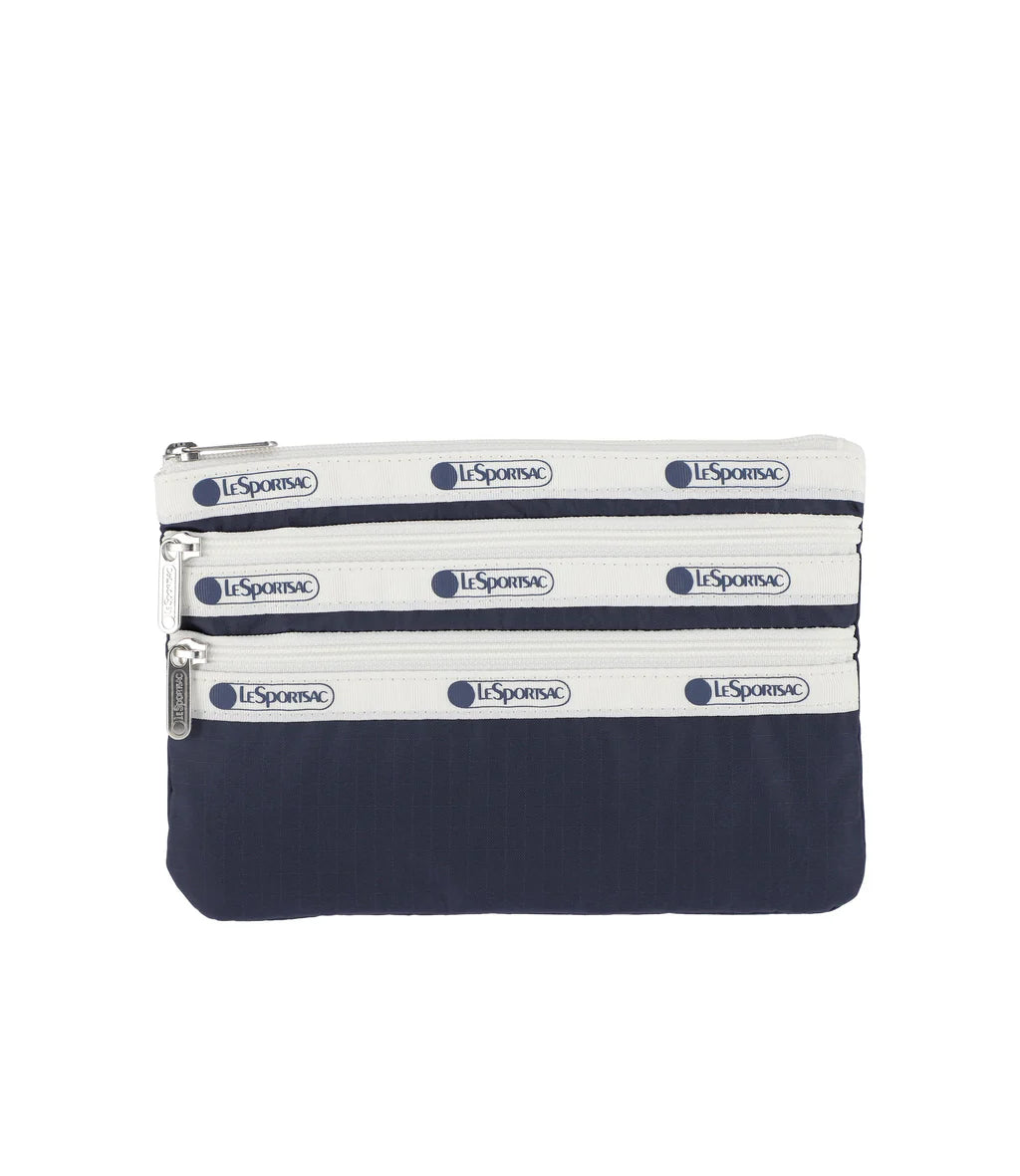 3-Zip Cosmetic Spectator Deep Blue