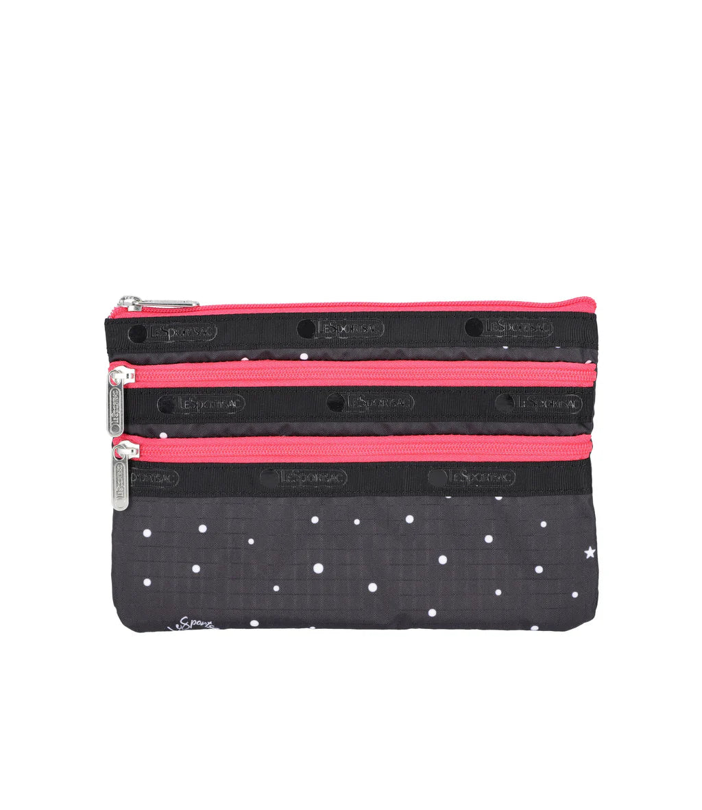 3 Zip Cosmetic Bliss Dot Pink