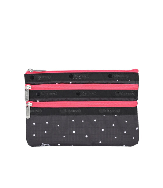 3 Zip Cosmetic Bliss Dot Pink