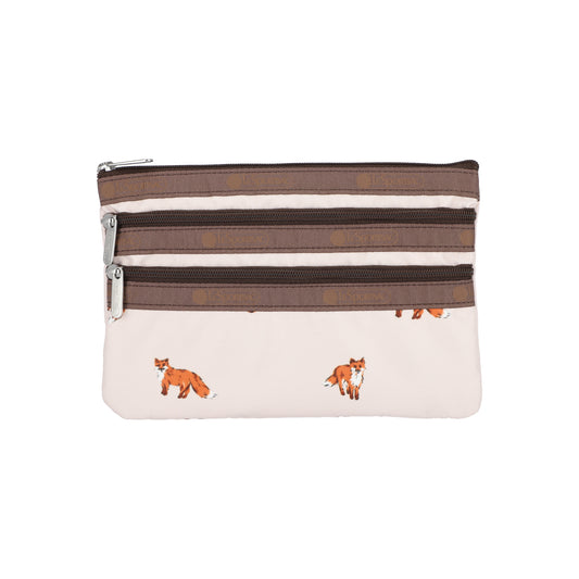 3-Zip Cosmetic Dashing Foxes