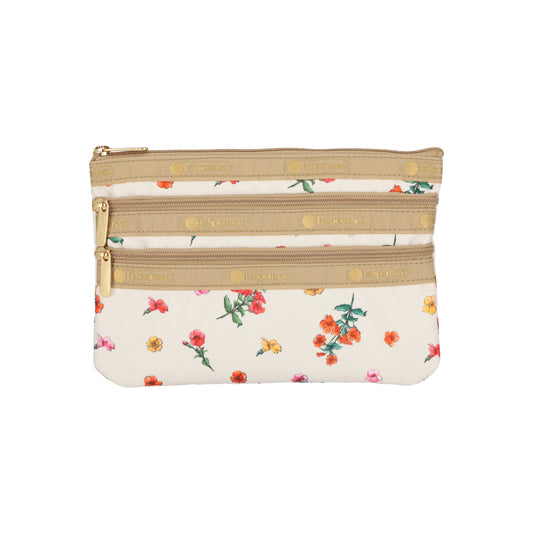 3-Zip Cosmetic Dainty Garden