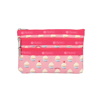 3-Zip Cosmetic Sweet Cupcake Delight