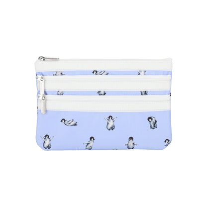 3 Zip Cosmetic Petite Penguins White