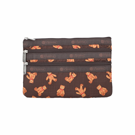 3-Zip Cosmetic Teddy Bear Wonderland
