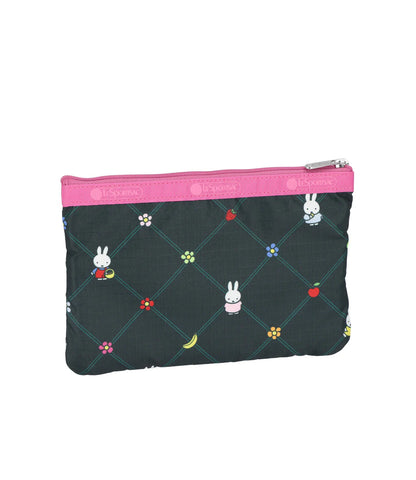 LeSportsac x Miffy 3-Zip Cosmetic Miffy Orchard Green/Pink