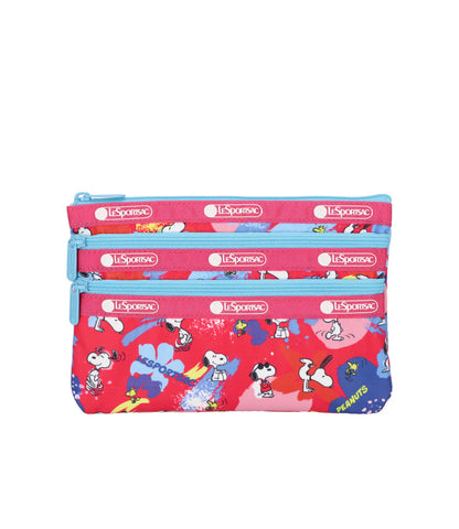 LeSportsac x Peanuts 3 Zip Cosmetic Peanuts Playtime