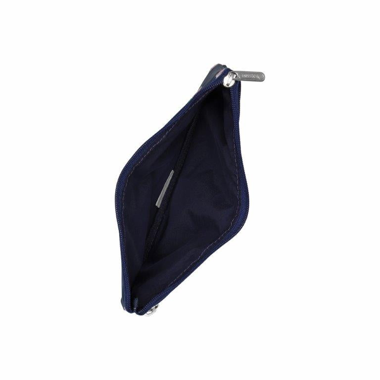 3-Zip Cosmetic Pink Roses Embroidery