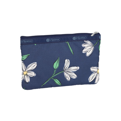 3-Zip Cosmetic Floral Blooms Navy