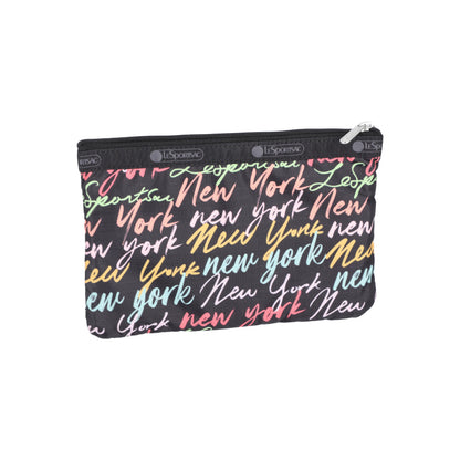 3 Zip Cosmetic Nyc Script Black