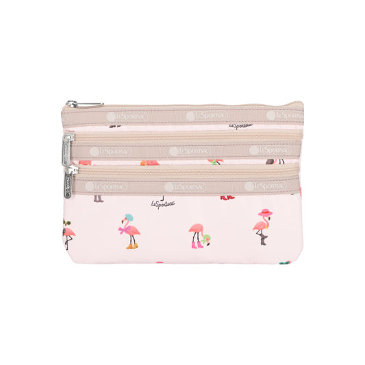 3-Zip Cosmetic Flamingo Party