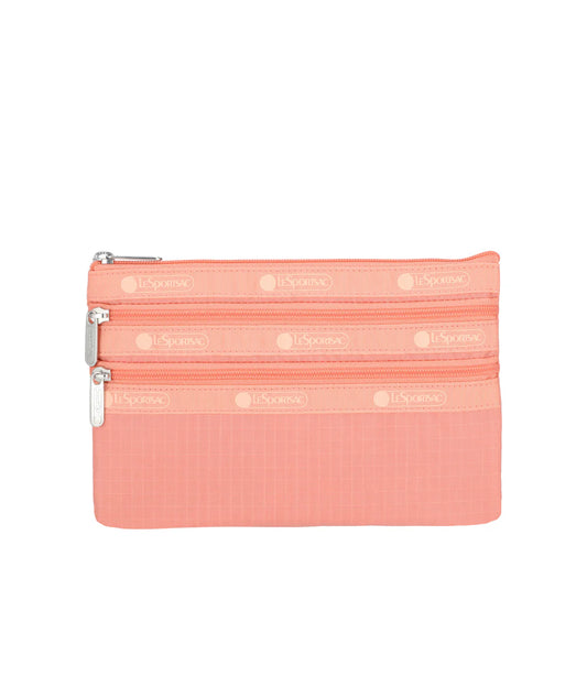 3 Zip Cosmetic Coral Punch