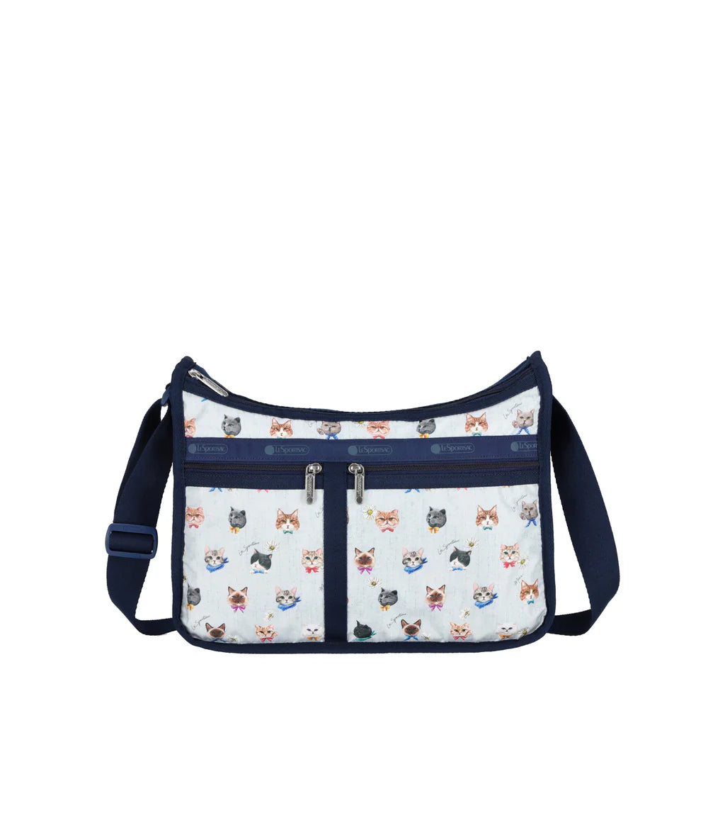 Deluxe Everyday Bag Playful Cats Sky Blue