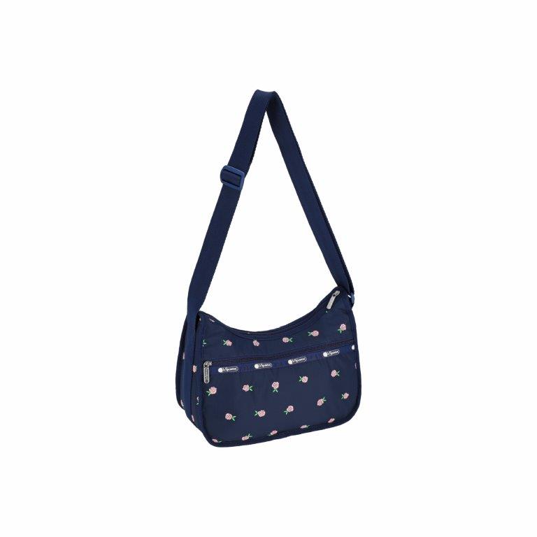 Classic Hobo Pink Roses Embroidery