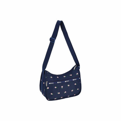 Classic Hobo Pink Roses Embroidery