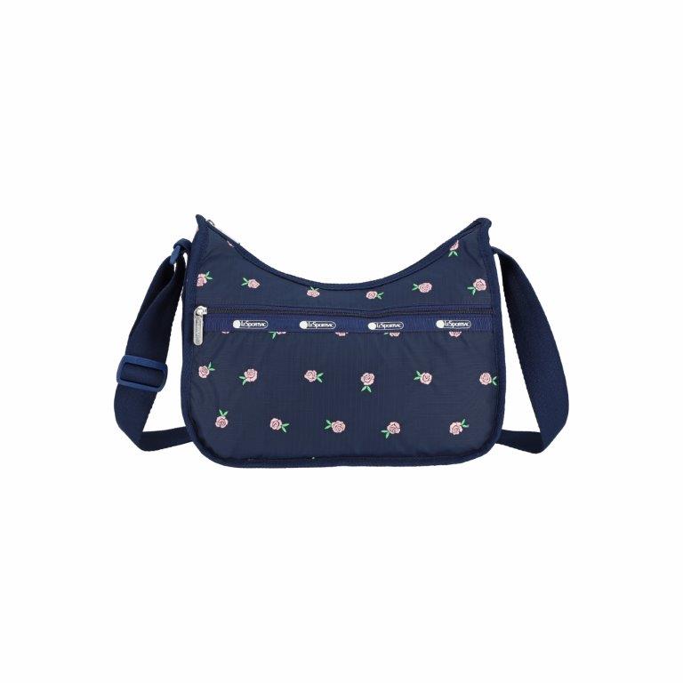 Classic Hobo Pink Roses Embroidery