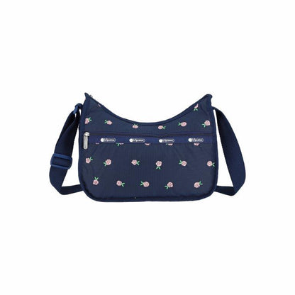 Classic Hobo Pink Roses Embroidery