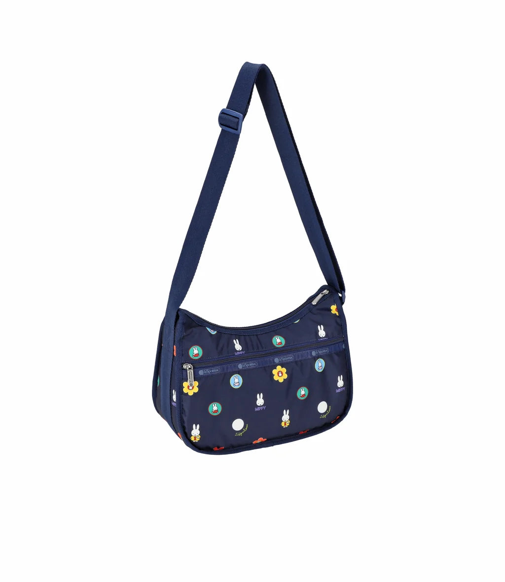 Lesportsac x Miffy Classic Hobo Miffy Navy Polka Dot Acc