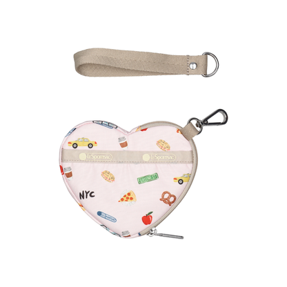 Heart Wristlet NYC Icons Pink
