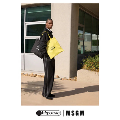 MSGM x LeSportsac Large Emerald Tote Logo Tote Black