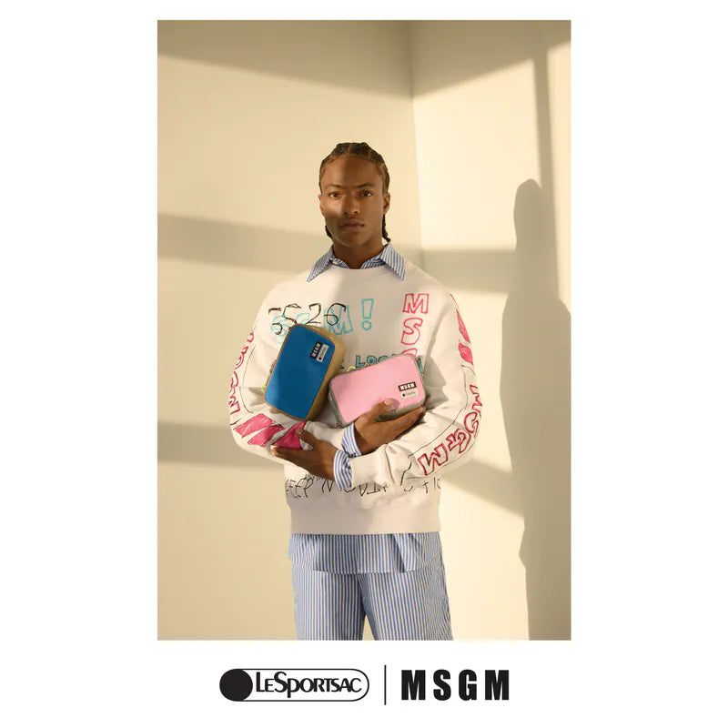 MSGM x LeSportsac Medium Cosmetic Blue/Khaki
