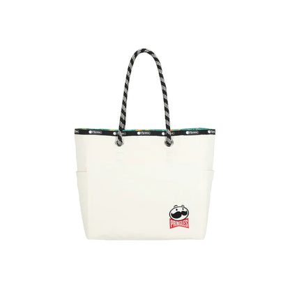 Lesportsac x Pringles Medium 2 Way Tote Mr P Embroidery