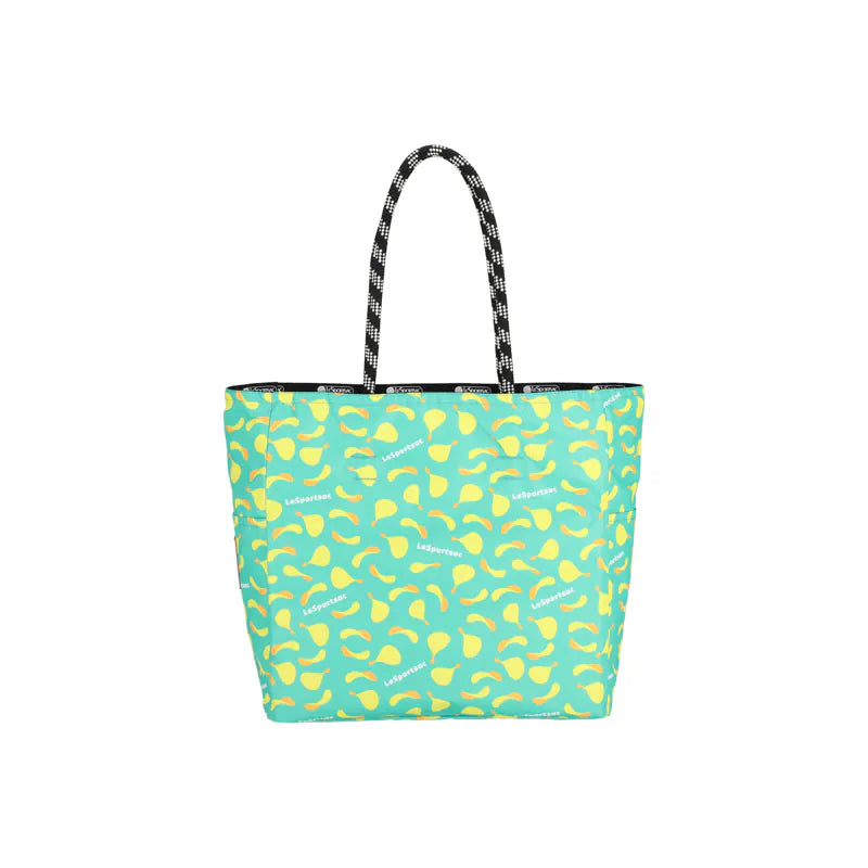 Lesportsac x Pringles Medium 2 Way Tote Mr P Embroidery
