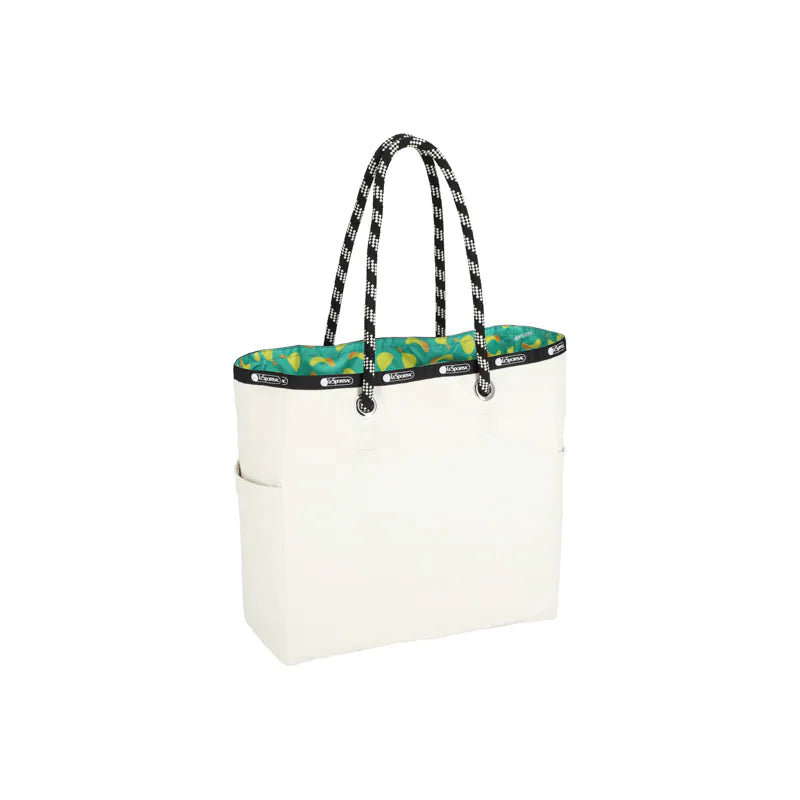 Lesportsac x Pringles Medium 2 Way Tote Mr P Embroidery