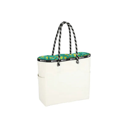 Lesportsac x Pringles Medium 2 Way Tote Mr P Embroidery