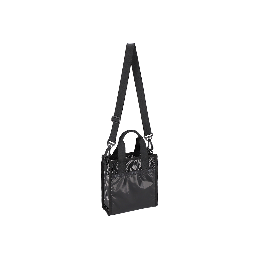 Black Shine Mini N/S Tote Bag