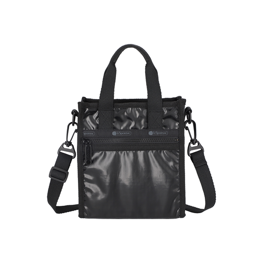 Black Shine Mini N/S Tote Bag