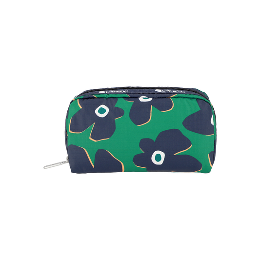 Cutout Floral Rectangular Cosmetic Pouch