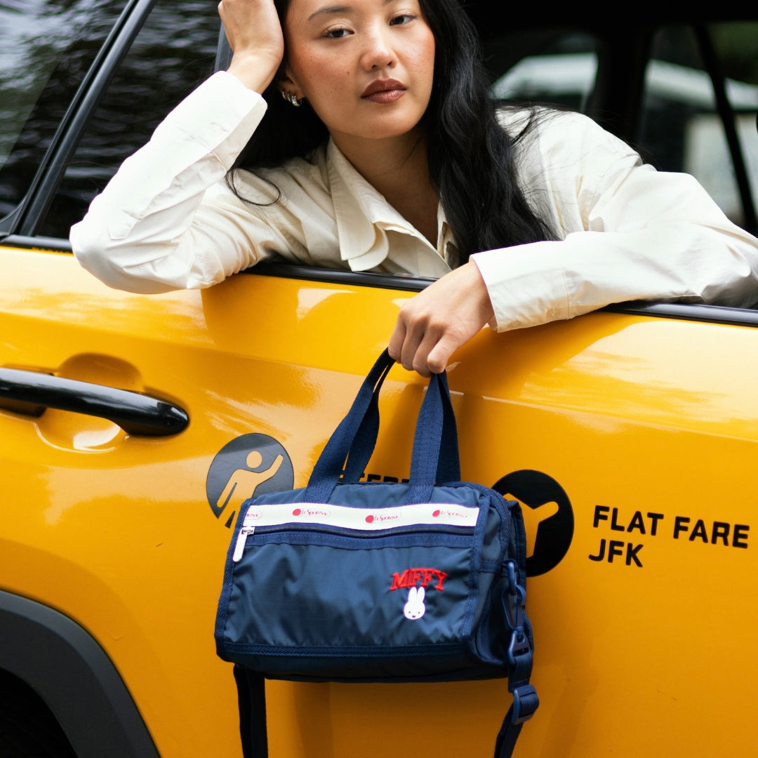 Lesportsac x Miffy Top Handle Mini Duffel Crossbody Miffy Logo Patchwork