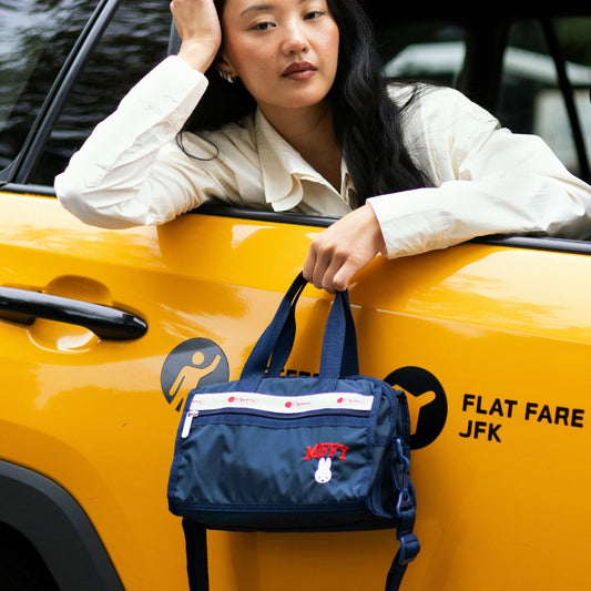 Lesportsac x Miffy Top Handle Mini Duffel Crossbody Miffy Logo Patchwork