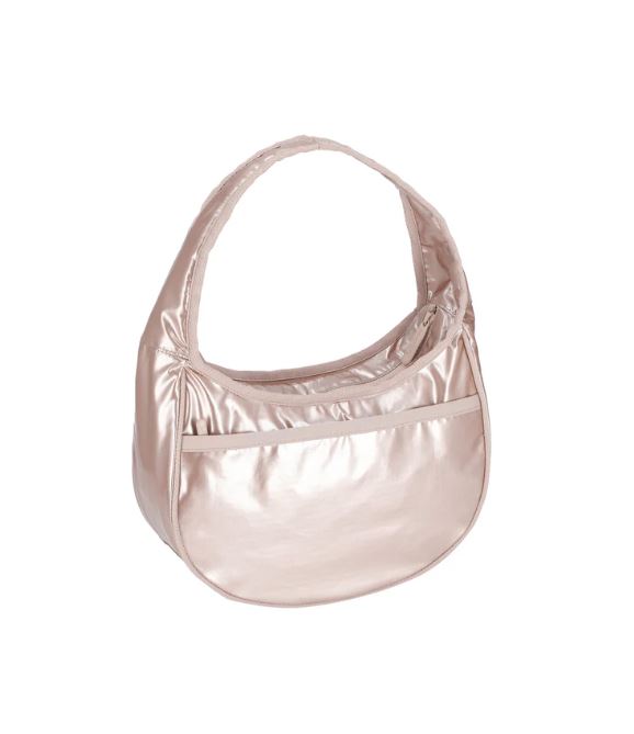 Medium Crescent Zip Shoulder Rose Gold Shine