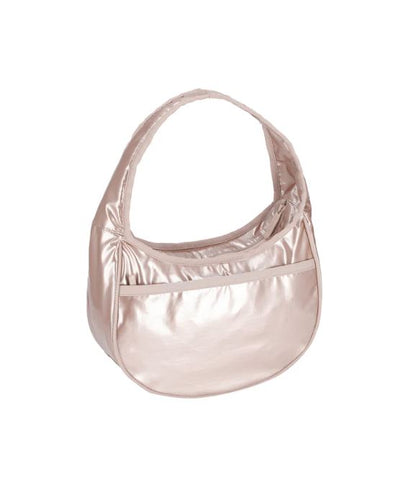 Medium Crescent Zip Shoulder Rose Gold Shine