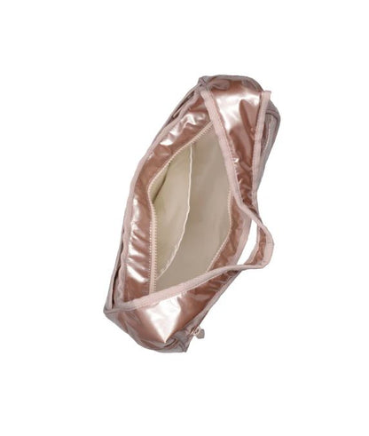 Medium Crescent Zip Shoulder Rose Gold Shine