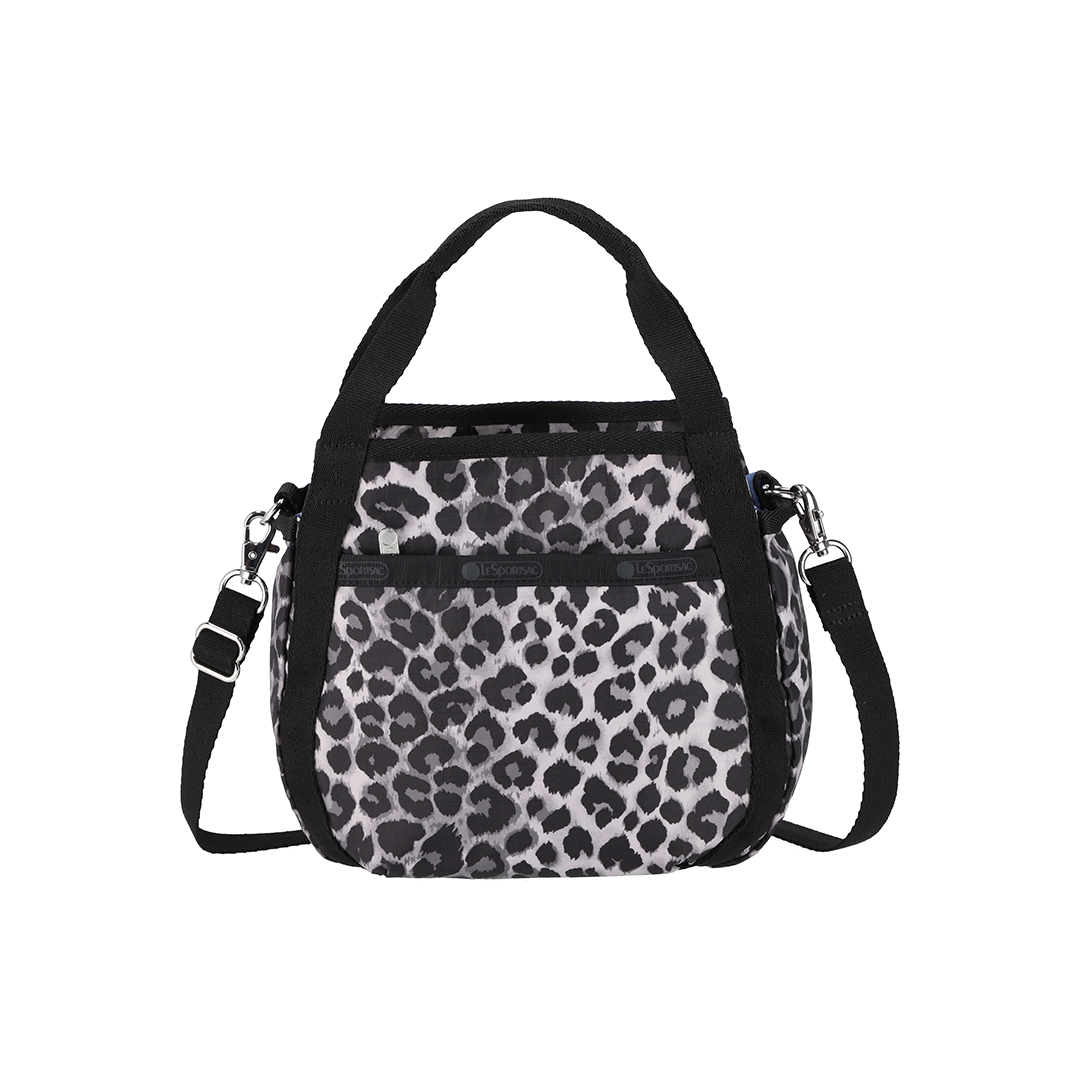 White Leopard Small Jenni Top Handle Crossbody Bag
