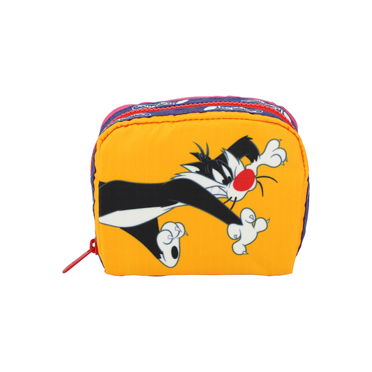 Sylvester and Tweety Square Cosmetic Pouch